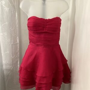 Bebe Strapless Ruffle Dress Junior Size Small
